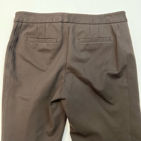 Talbots Womens Dress Career Pants Brown Mid Rise Flat Front Stretch Twill 6 - Picture 6 of 10